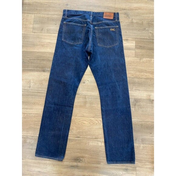 Cartel Blue Inc Mens 34X34 Denim Dark Blue Selvedge Button Fly Jeans - Picture 10 of 13